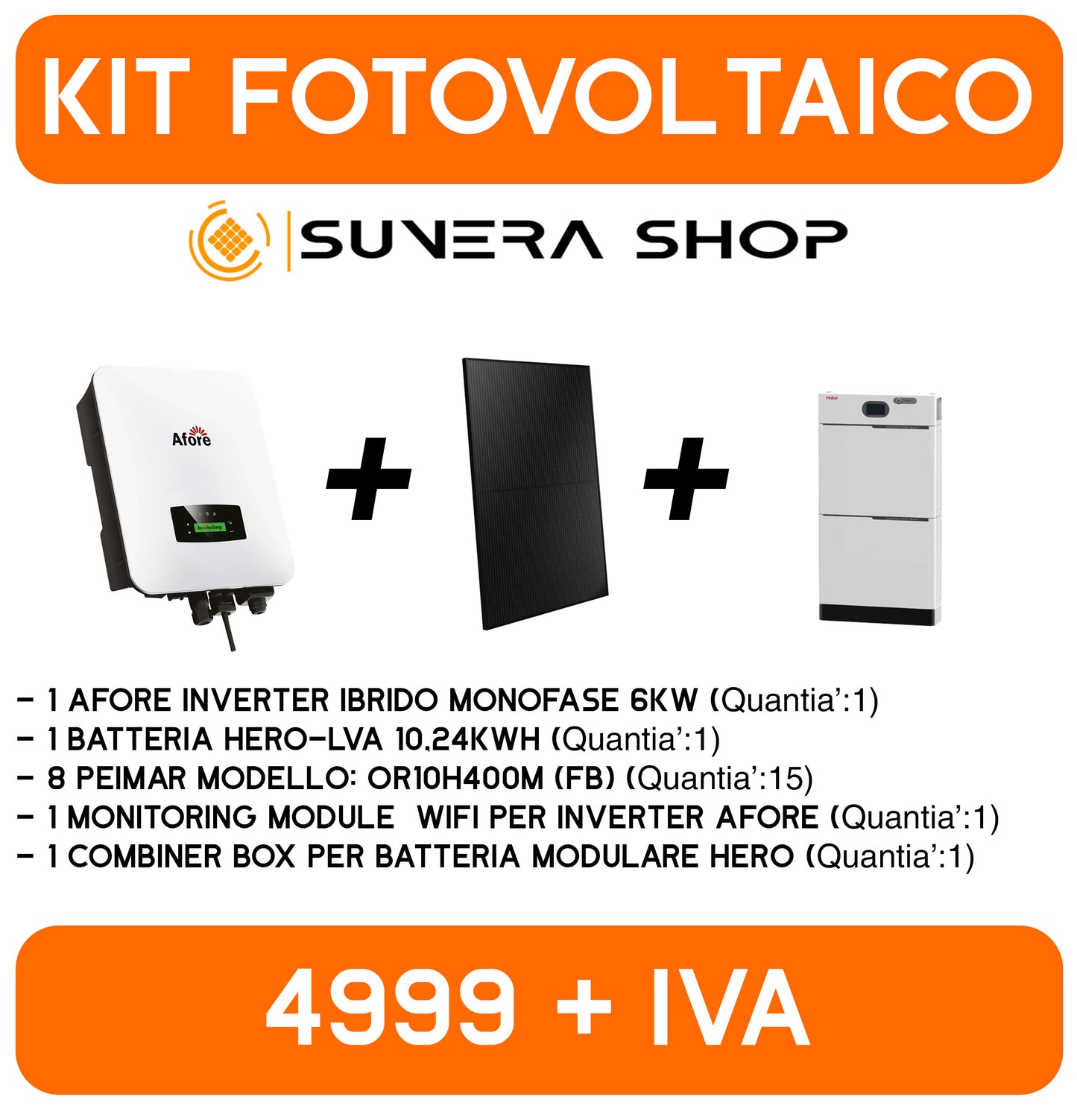 Kit Fotovoltaico Afore 6kw