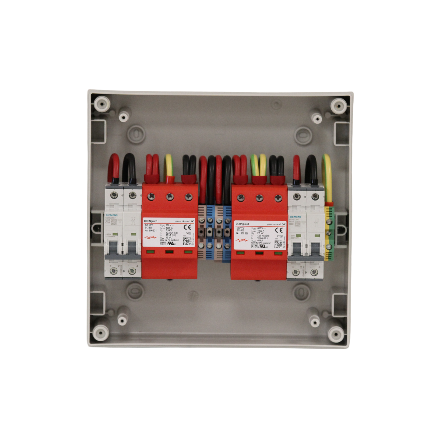Quadro di campo fotovoltaico: 02/02 600V 20A INTERRUTORE