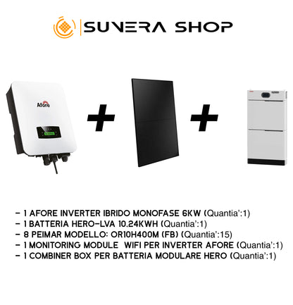 Kit Fotovoltaico Afore 6kw