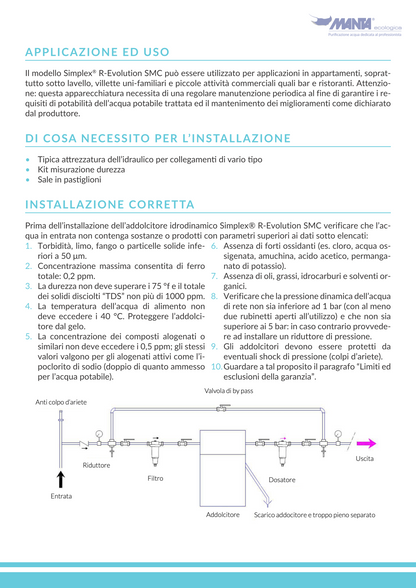 ADDOLCITORE IDRODINAMICO SIMPLEX R-EVOLUTION 330/SMC