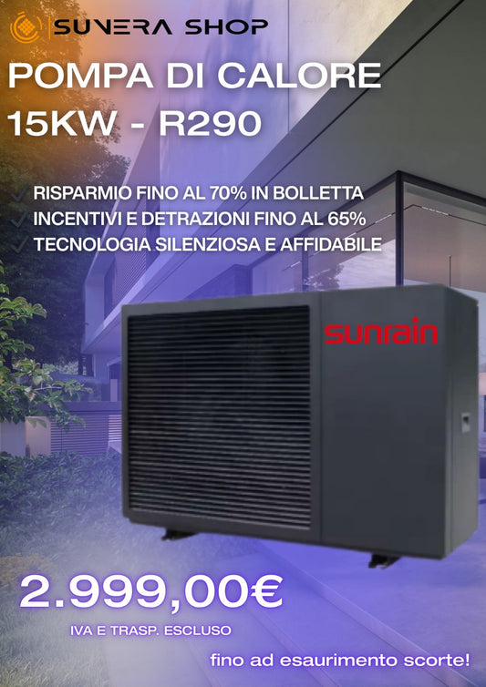 Pompa di calore da 15 KW trifase R290